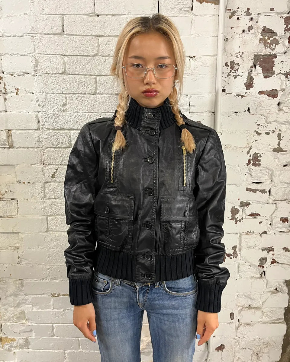 AW2007 Gucci Black Leather Madonna Jacket by Frida Giannini xsjfAkY 1