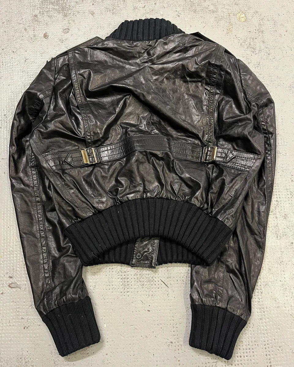 AW2007 Gucci Black Leather Madonna Jacket by Frida Giannini xsjfAkY 7
