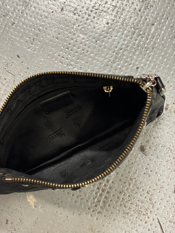 AW2007 Gucci Black Python Leather Studded Heart Bag by Frida Giannini gSIJPWq 11