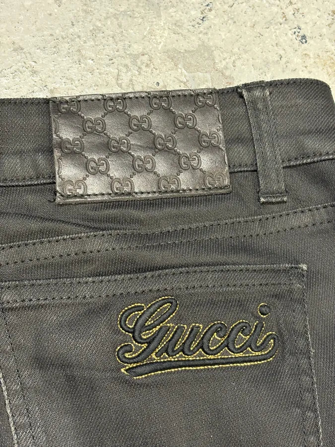 AW2007 Gucci Black Slim Jeans fyGBDnB 7