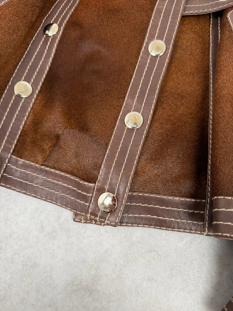 AW2007 Gucci Brown Pony Hair Officer Buttoned Jacket by Frida Giannini rAkmOys 11