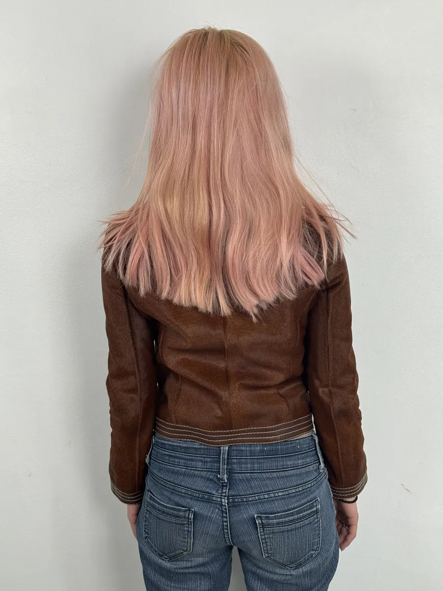 AW2007 Gucci Brown Pony Hair Officer Buttoned Jacket by Frida Giannini rAkmOys 3