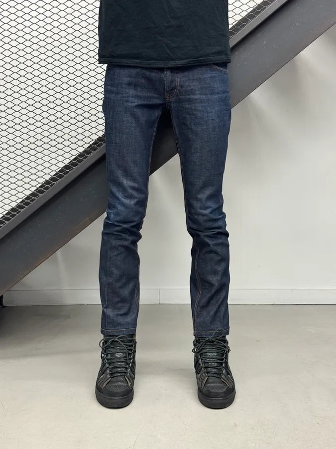 AW2007 Gucci Caligraphy Navy Slim Denim Jeans by Frida Giannini XbeljFR 1