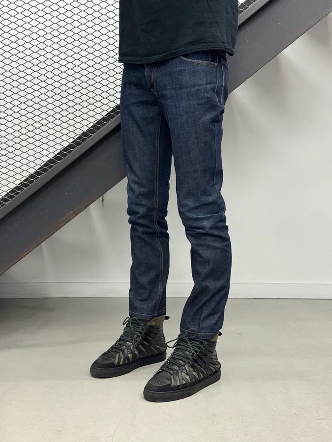AW2007 Gucci Caligraphy Navy Slim Denim Jeans by Frida Giannini XbeljFR 2