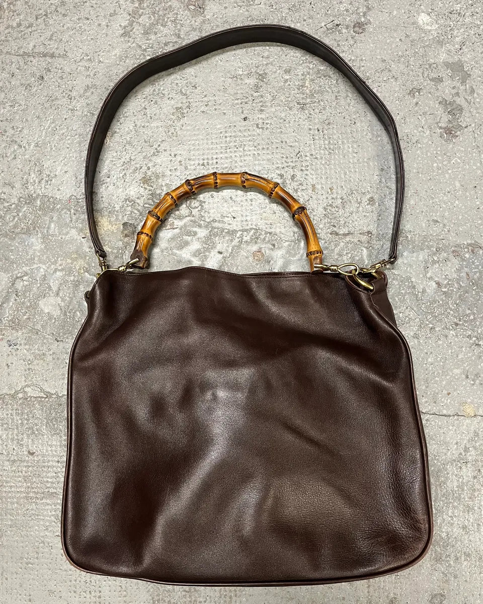 AW2007 Gucci Dark Leather Bamboo Bag (OS) gXUWbnu 0