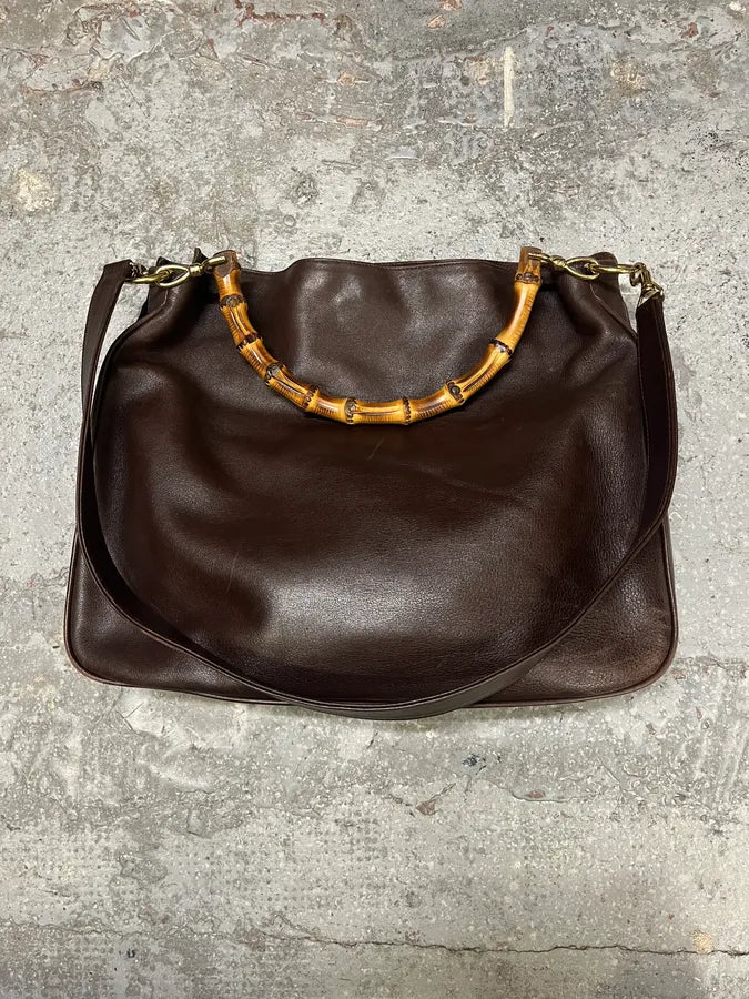 AW2007 Gucci Dark Leather Bamboo Bag (OS) gXUWbnu 4