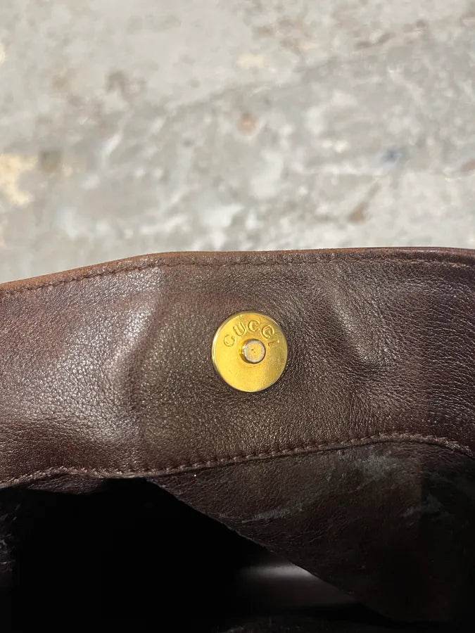 AW2007 Gucci Dark Leather Bamboo Bag (OS) gXUWbnu 7