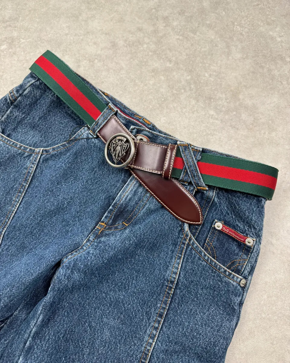 AW2007 Gucci Red & Green Logo Buckle Belt by Frida Giannini mtXjdbc 2