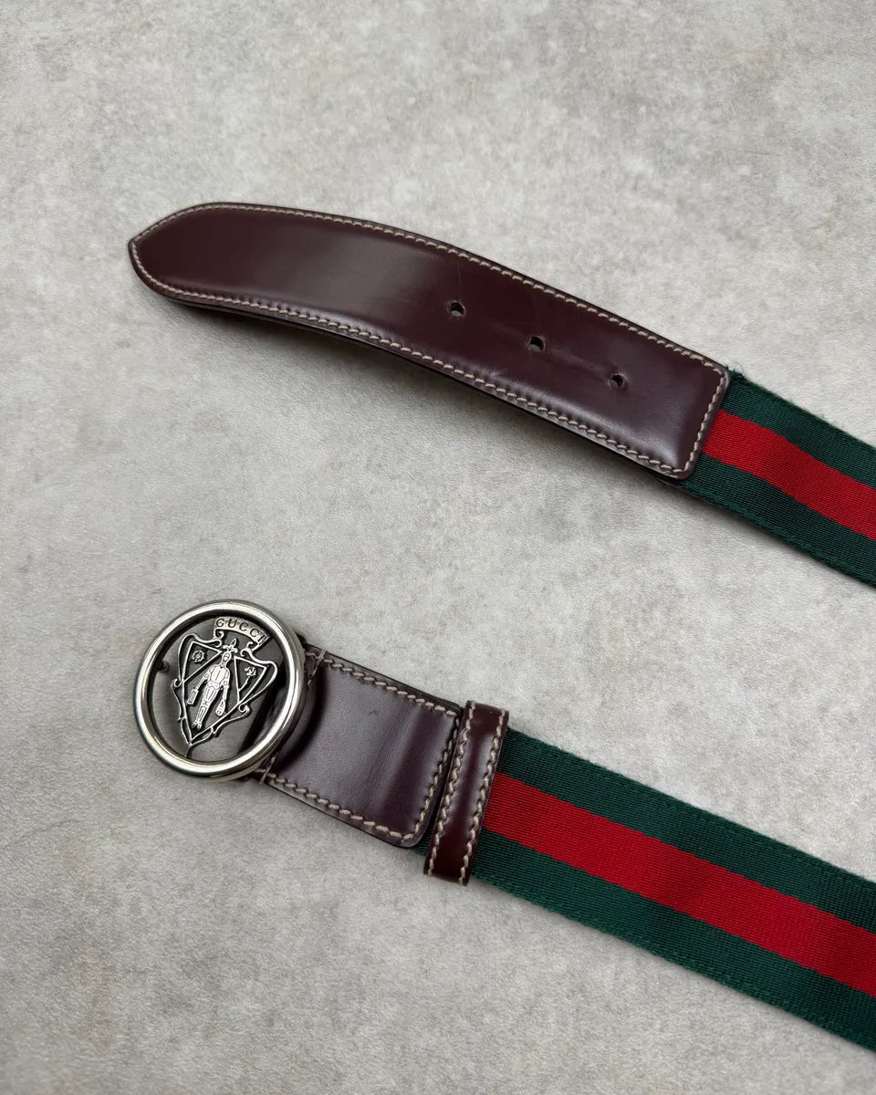 AW2007 Gucci Red & Green Logo Buckle Belt by Frida Giannini mtXjdbc 3