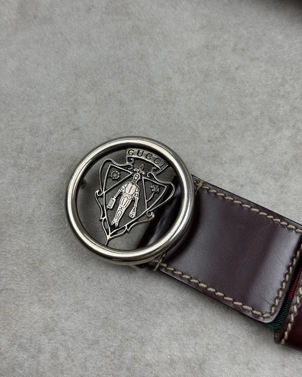 AW2007 Gucci Red & Green Logo Buckle Belt by Frida Giannini mtXjdbc 4