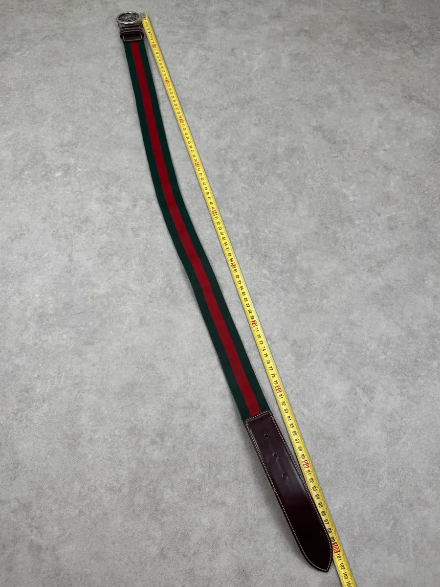 AW2007 Gucci Red & Green Logo Buckle Belt by Frida Giannini mtXjdbc 8
