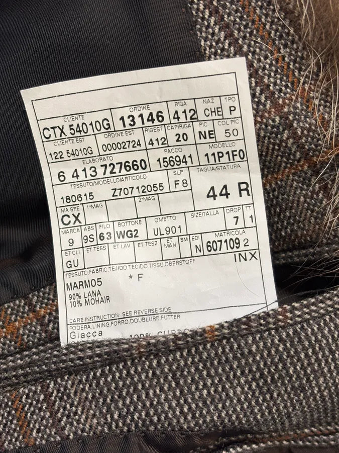 AW2007 Gucci Wolf Fur Collar Grey Tweed Blazer Jacket iuGIERT 10