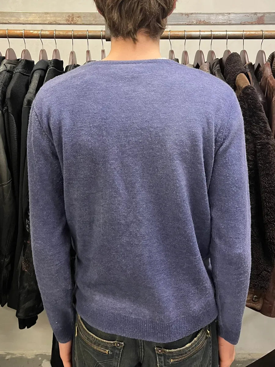AW2007 Just Cavalli Blue Floral Mosaic Sweater vrisngb 3