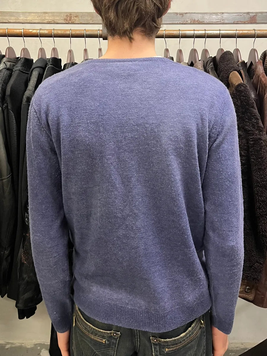 AW2007 Just Cavalli Blue Floral Mosaic Sweater vrisngb 3