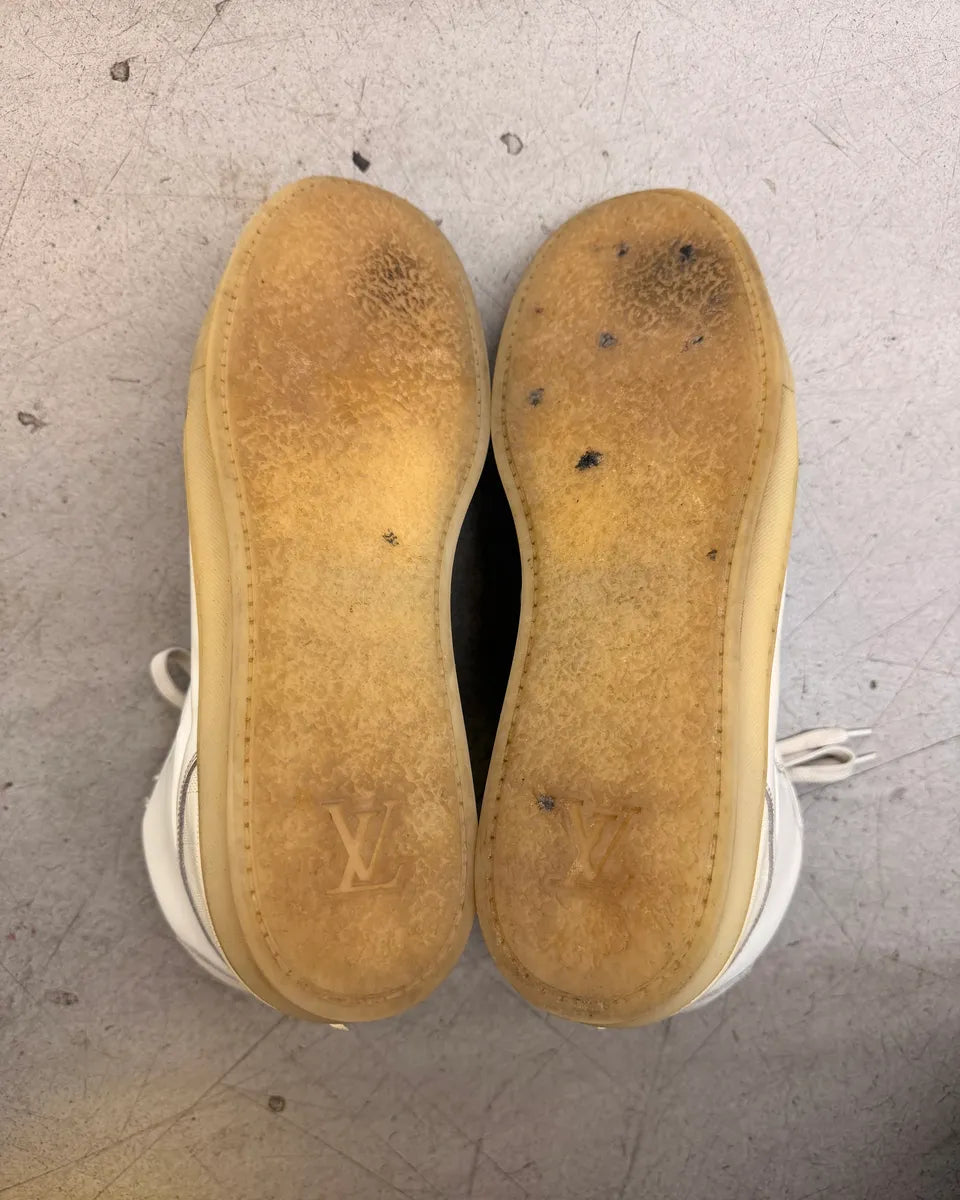AW2007 Louis Vuitton White Leather High Sneakers rBikFTP 6