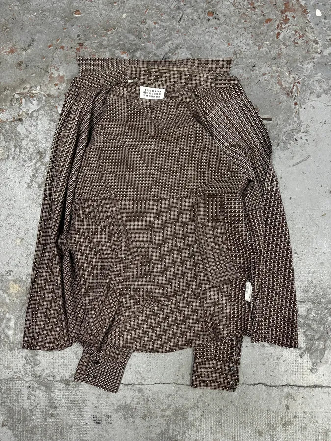 AW2007 Maison Martin Margiela Brown Checkered Shirt kNihHxa 6