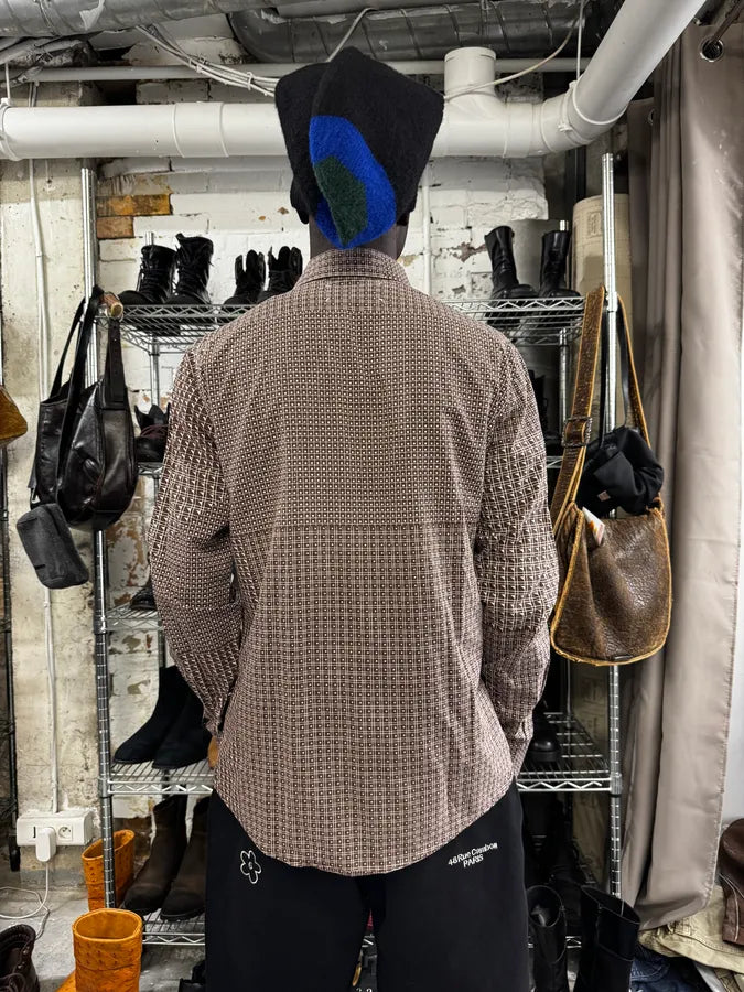 AW2007 Maison Martin Margiela Brown Checkered Shirt kNihHxa 4