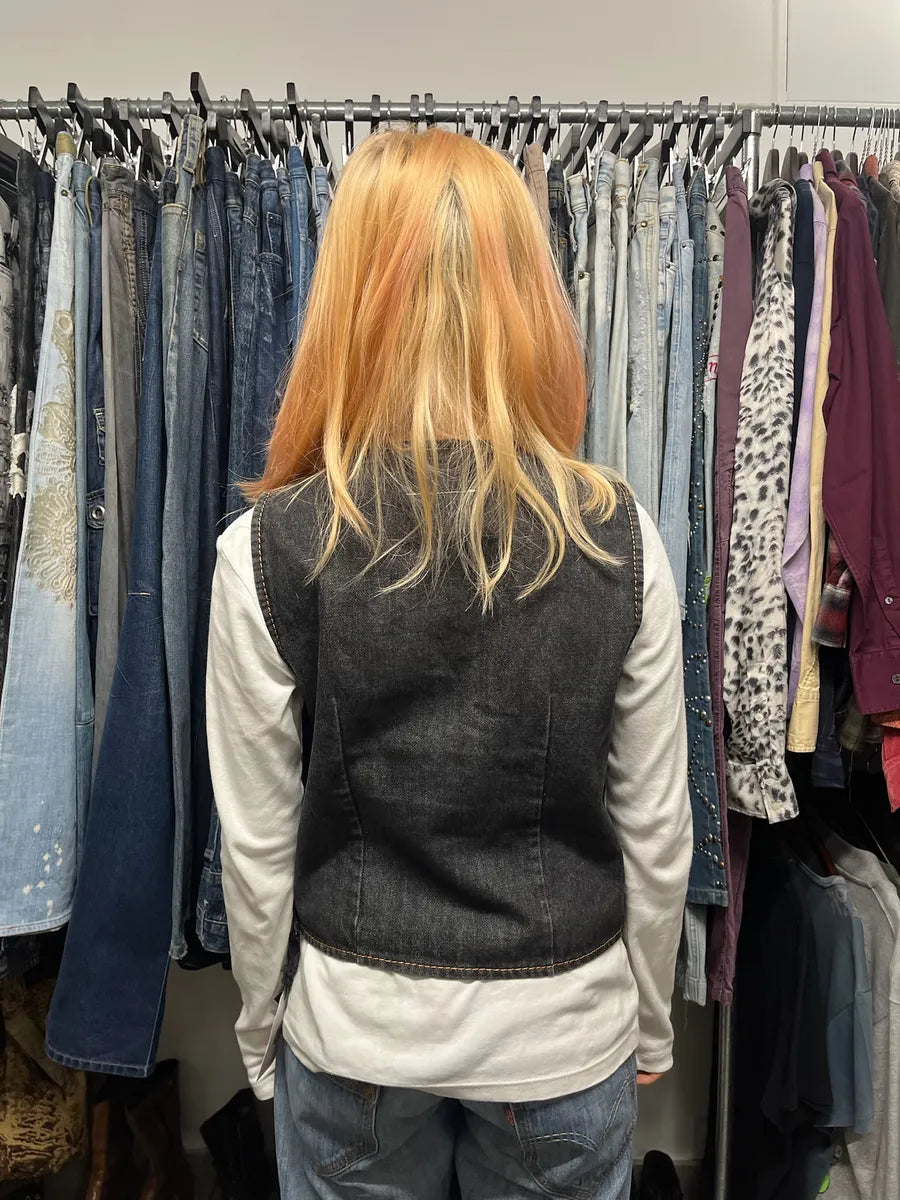 AW2007 Maison Martin Margiela Grey Raw Denim Vest bceSrRI 3