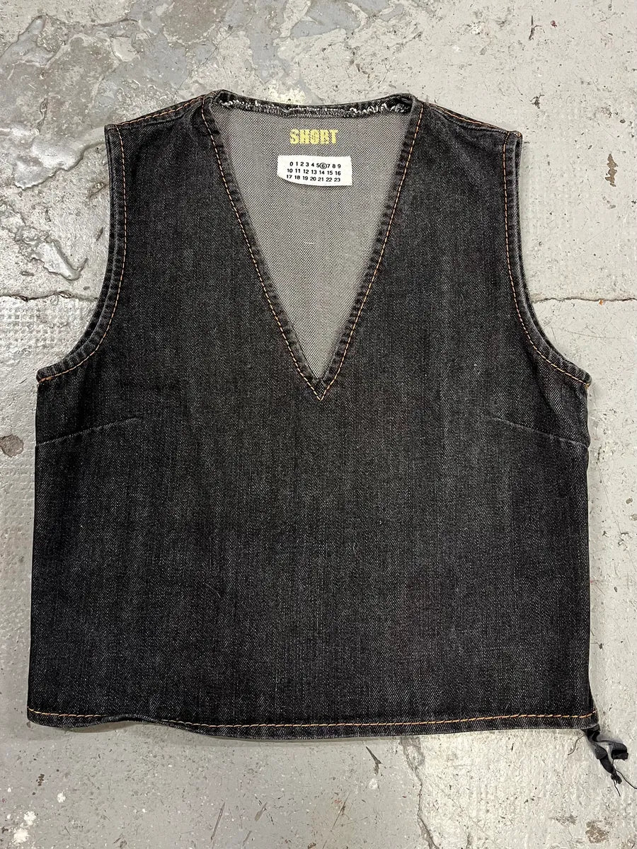 AW2007 Maison Martin Margiela Grey Raw Denim Vest bceSrRI 0