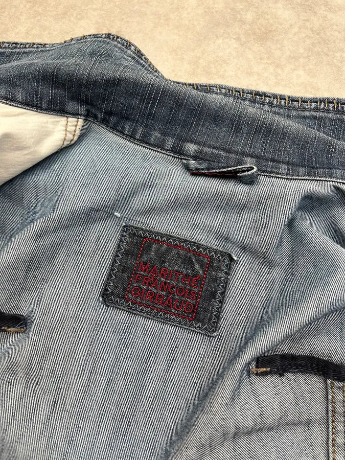 AW2007 Marithé + François Girbaud Embroidered Blue Denim Jacket KwohqfA 10