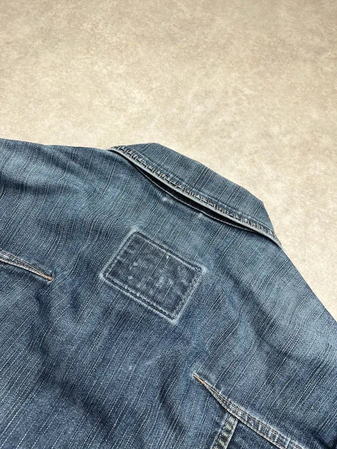 AW2007 Marithé + François Girbaud Embroidered Blue Denim Jacket KwohqfA 8