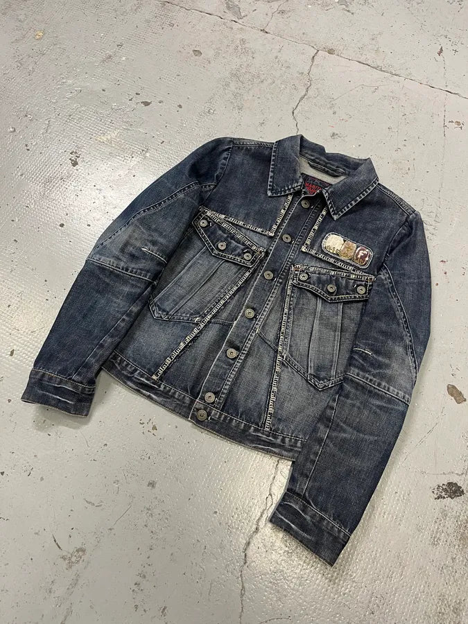 AW2007 Marithé + François Girbaud Patch Blue Denim Jacket LIRAKJK 2
