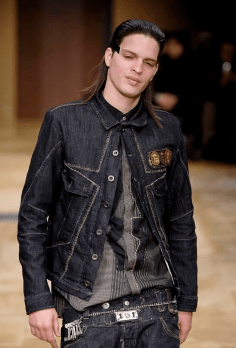 AW2007 Marithé + François Girbaud Signature Blue Denim Buttoned Jacket KZKUnPE 1