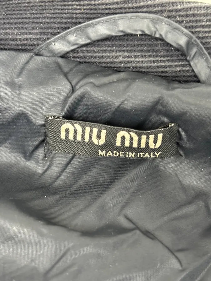 AW2007 Miu Miu Black Nylon Woven Bomber Jacket  aLWfbCn 8