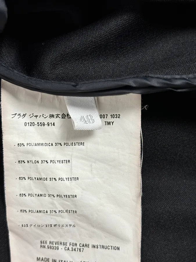 AW2007 Miu Miu Black Nylon Woven Bomber Jacket  aLWfbCn 9