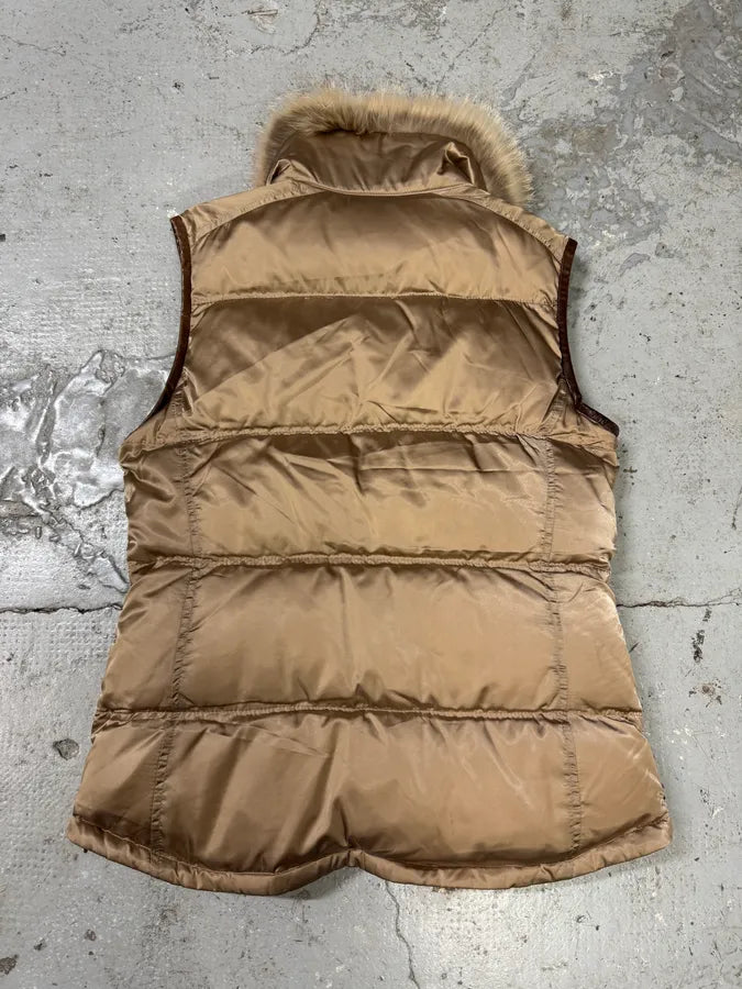 AW2007 Prada Beige Fur Collar Puffer Vest (M/L) eXEIpwy 1