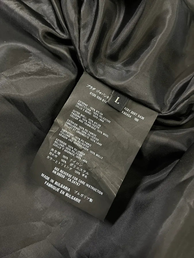 AW2007 Prada Black Linea Rossa Light Nylon Bomber Jacket cceXSbK 11