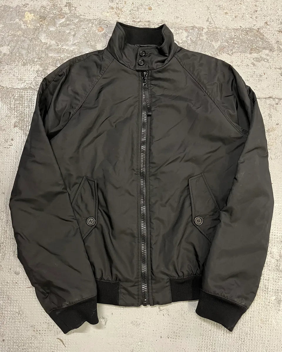 AW2007 Prada Black Linea Rossa Light Nylon Bomber Jacket cceXSbK 4