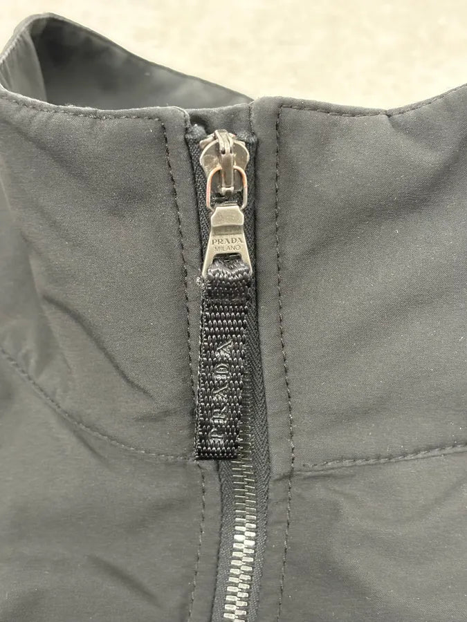 AW2007 Prada Black Minimalist Long Jacket dhMYAZl 7