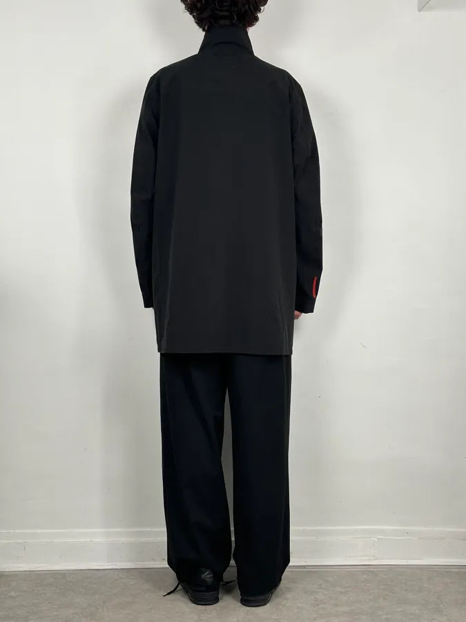 AW2007 Prada Black Nylon Long Windbreaker Jacket wMHItEq 2