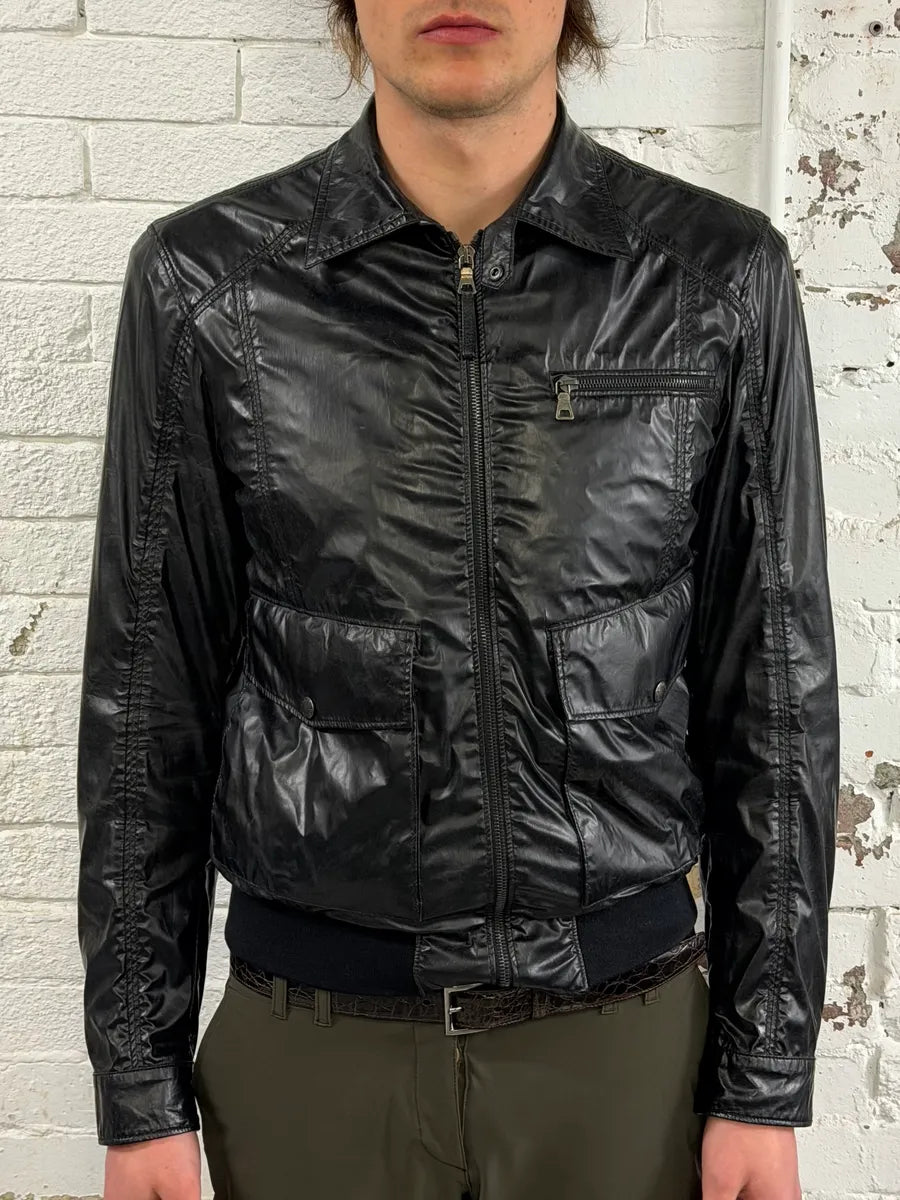 AW2007 Prada Black Nylon Multi-Pocket Light Jacket jxcyKvf 1