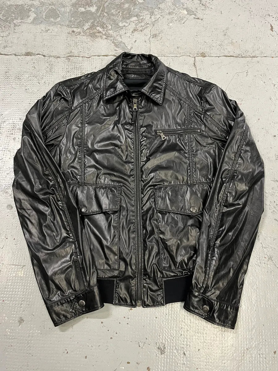 AW2007 Prada Black Nylon Multi-Pocket Light Jacket jxcyKvf 3