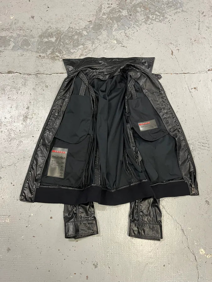 AW2007 Prada Black Nylon Multi-Pocket Light Jacket jxcyKvf 7