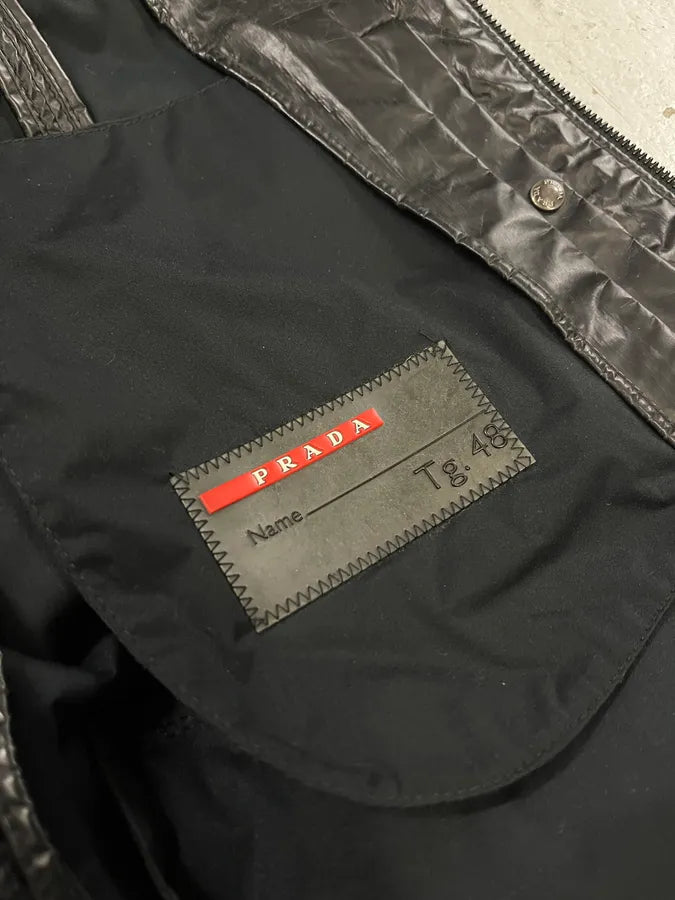 AW2007 Prada Black Nylon Multi-Pocket Light Jacket jxcyKvf 8