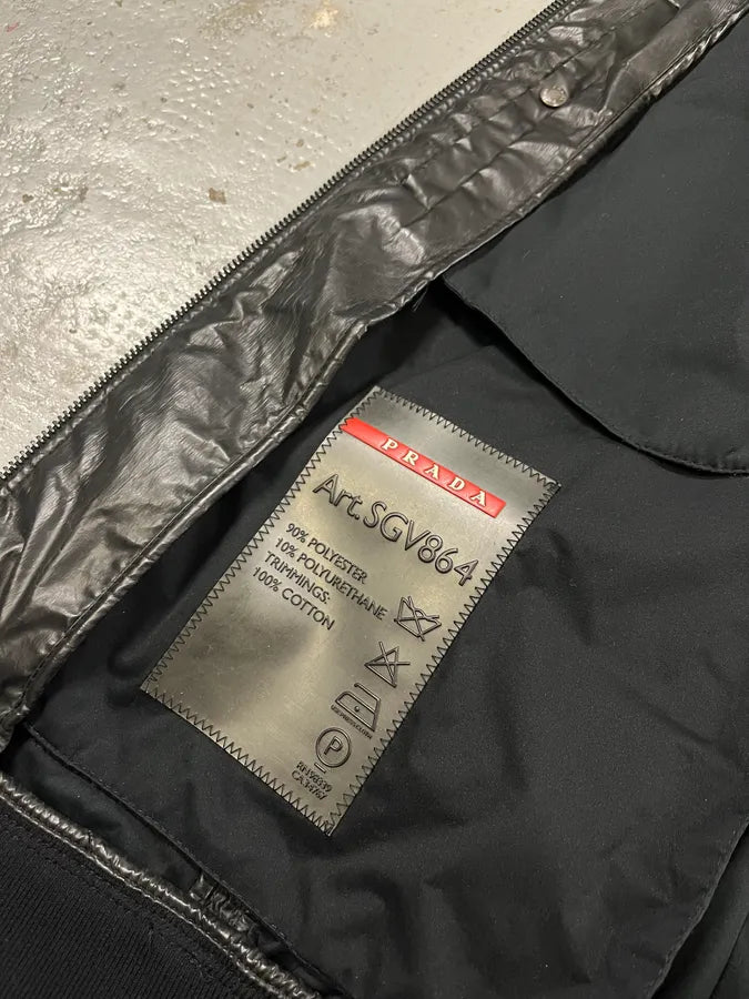 AW2007 Prada Black Nylon Multi-Pocket Light Jacket jxcyKvf 9