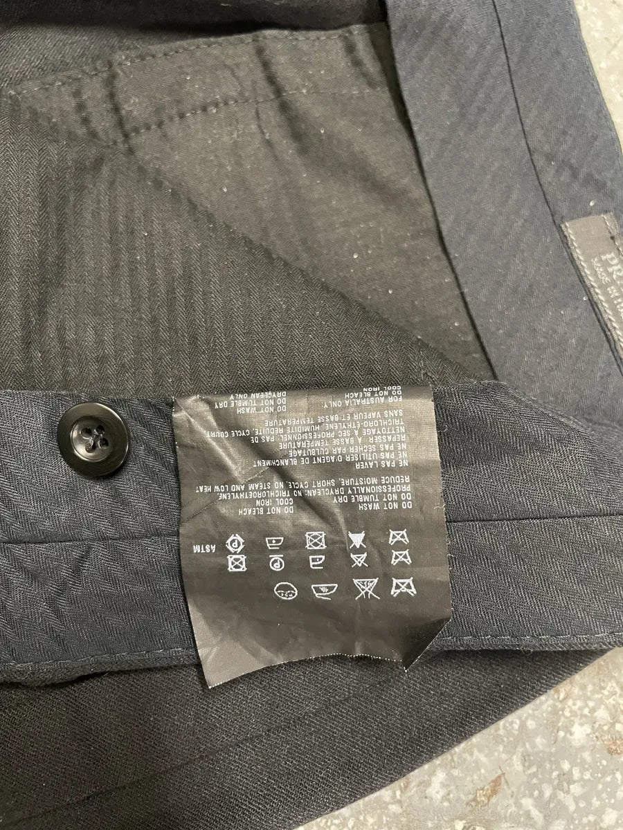 AW2007 Prada Black Wool Tailored Pants WYwlNgD 7