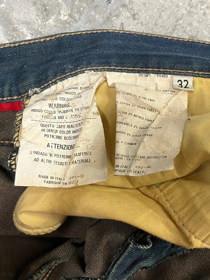 AW2007 Prada Blue Faded Denim Slim Jeans FKLoSXC 12