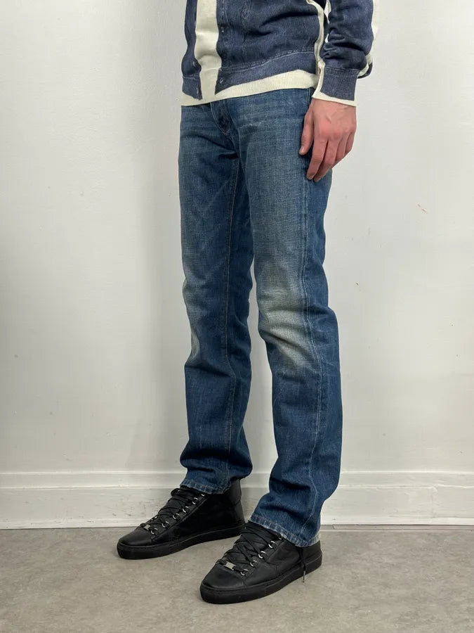 AW2007 Prada Faded Blue Straight Denim Jeans ettmWeT 2