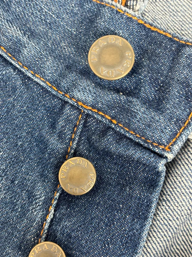 AW2007 Prada Faded Blue Straight Denim Jeans ettmWeT 10