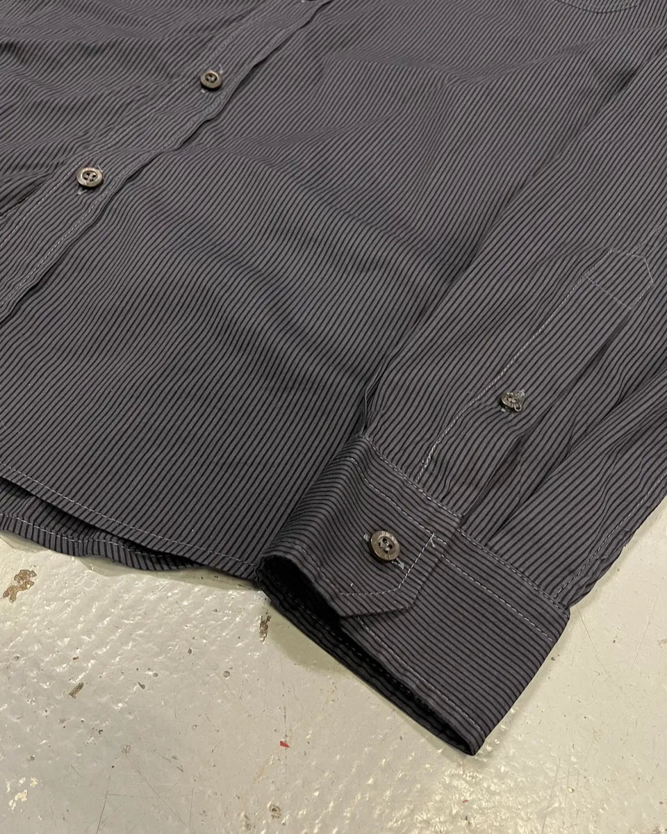 AW2007 Prada Grey Striped Shirt  VLVCXCO 5