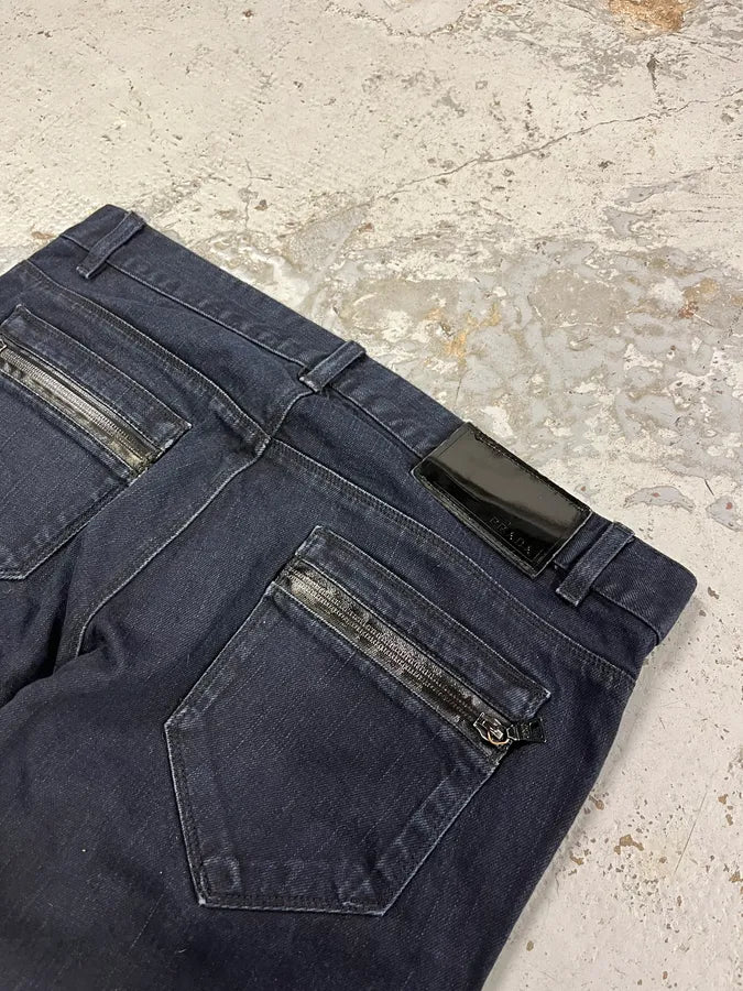 AW2007 Prada Slim Navy Jeans  AfVUMQZ 8