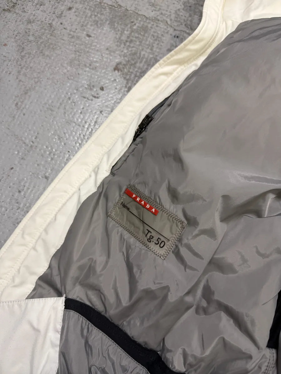 AW2007 Prada White Linea Rossa Ski Hooded Jacket IiaisXK 13