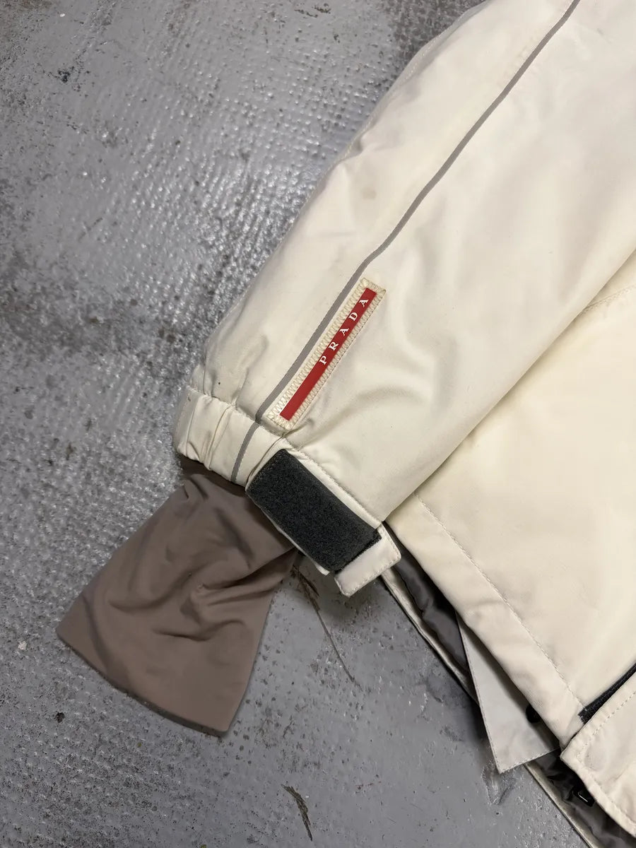 AW2007 Prada White Linea Rossa Ski Hooded Jacket IiaisXK 7