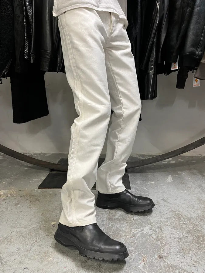 AW2007 Roberto Cavalli White Python Pants (S/M) HSIRFrt 2