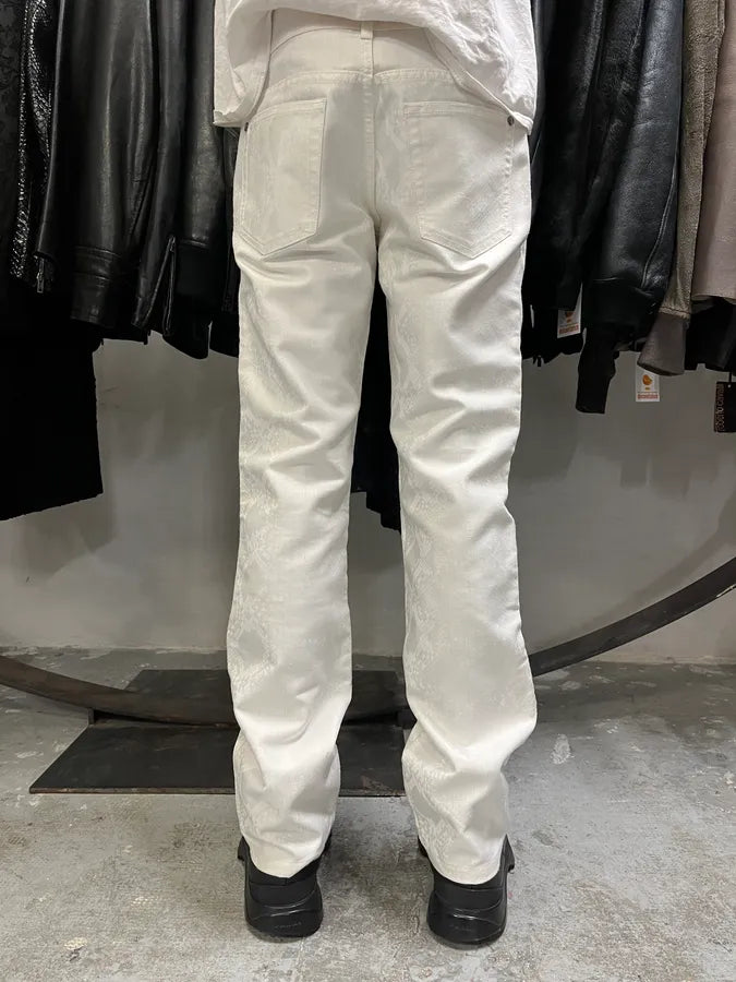 AW2007 Roberto Cavalli White Python Pants (S/M) HSIRFrt 3