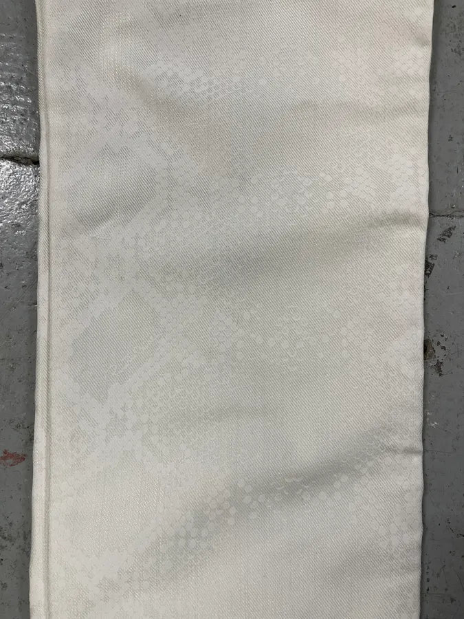 AW2007 Roberto Cavalli White Python Pants (S/M) HSIRFrt 7
